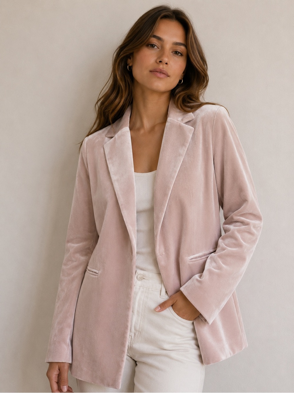 Forever 21 pink velvet blazer Size Small